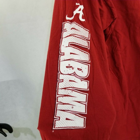 Alabama Football Shirt Mens XL Red White Roll Tide Long Sleeves Russel Athletic - Picture 9 of 11
